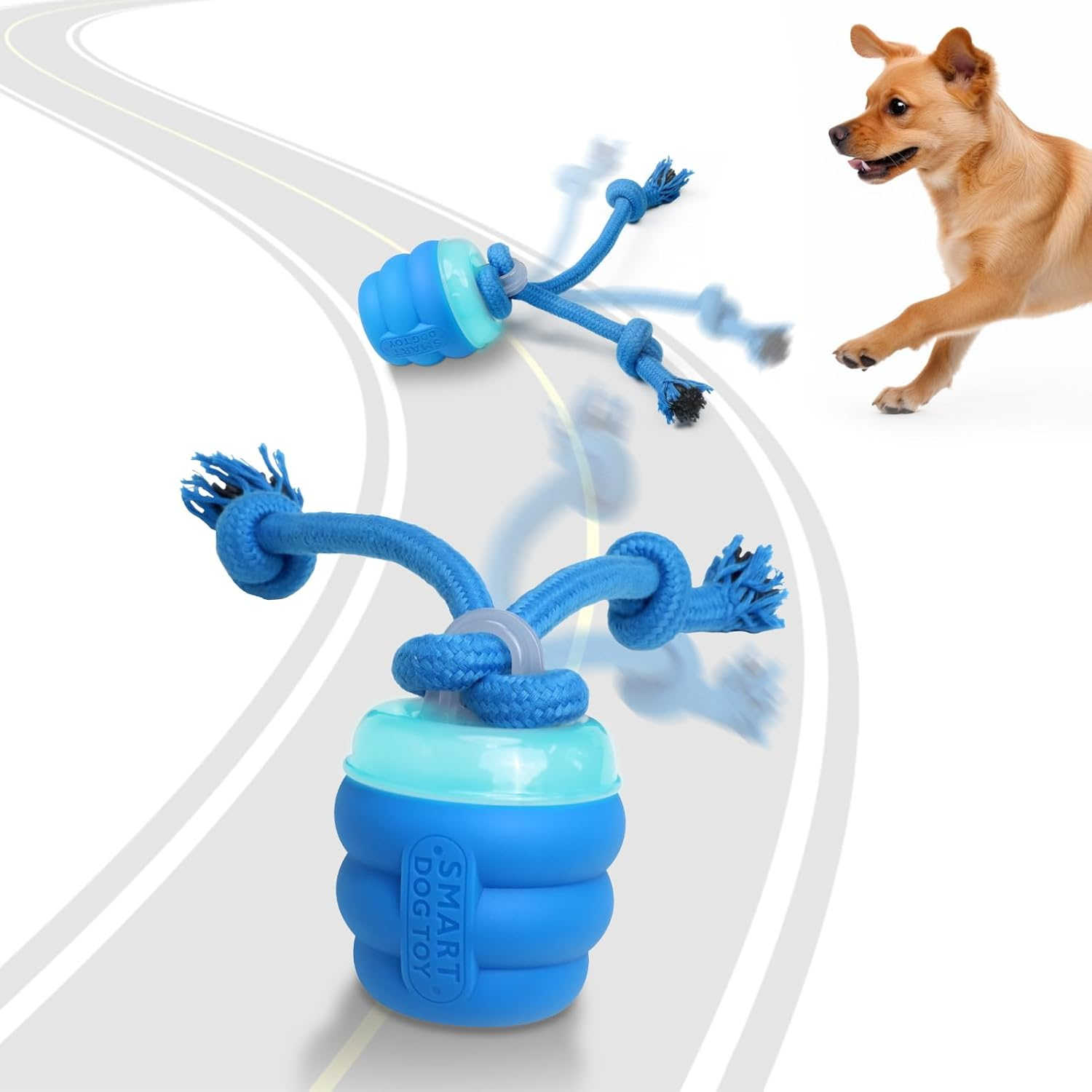 Giociv Interactive Dog Toy with Motion Activation & Squeaky Ball