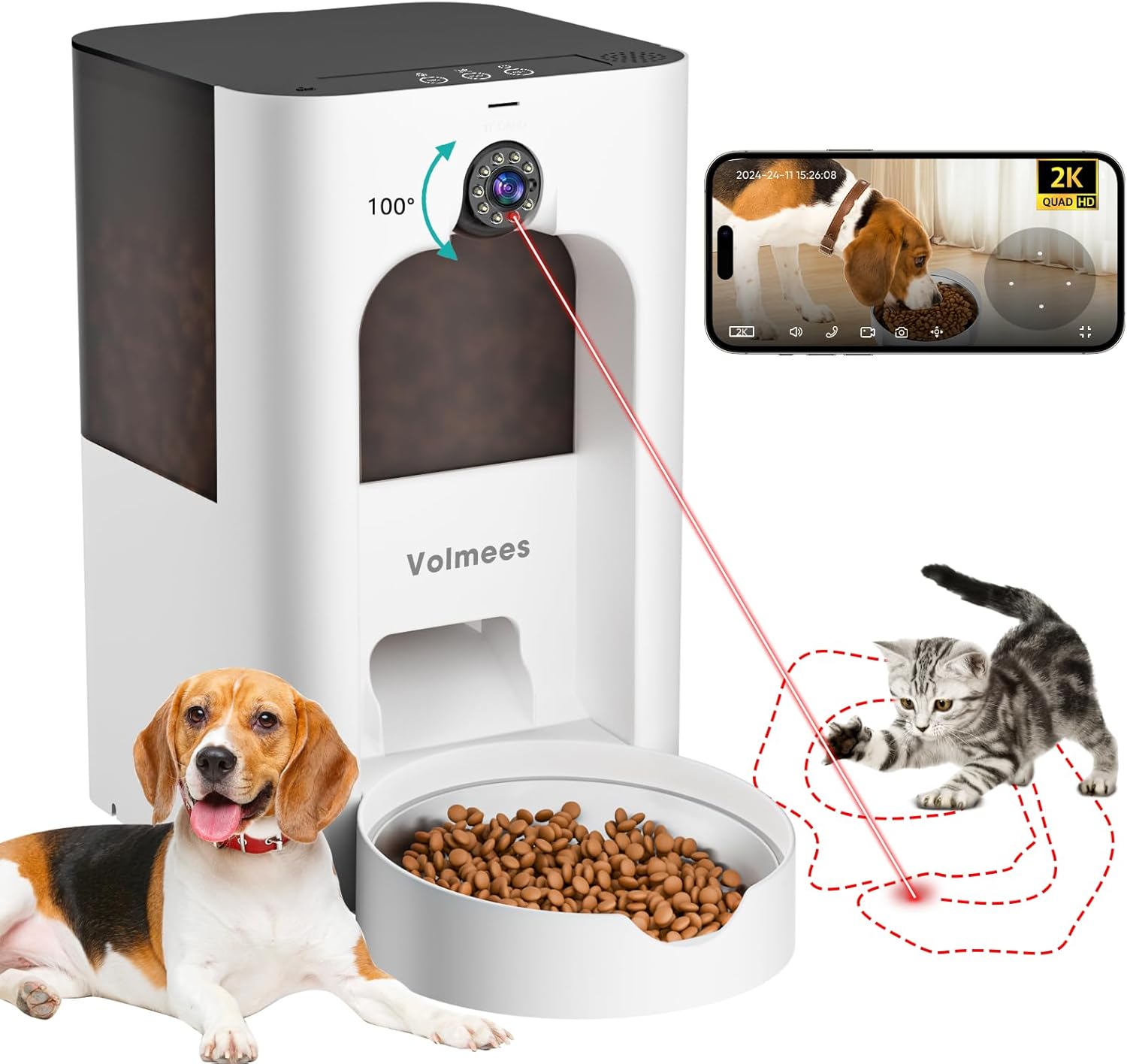 Volmees Wi-Fi Automatic Dog Feeder